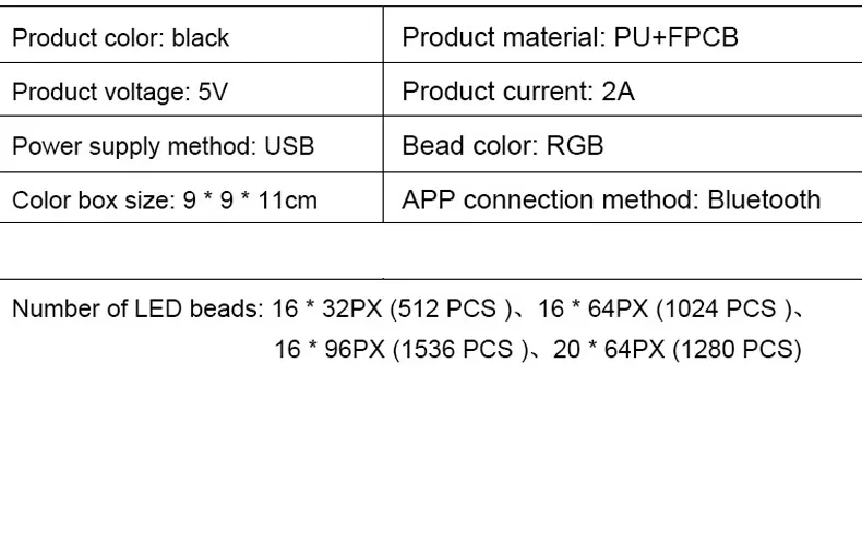 LED Scrolling Advertising Display RGB USB App Bluetooth DIY Devil Eye Overlength Matrix Pixel Panel Pattern Animation Display