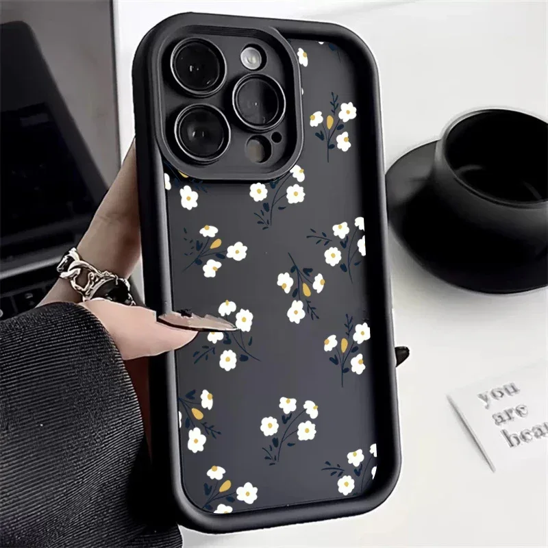 Vintage Flower Phone Case for Samsung A54 5g Case S23 A34 A53 5g A14 A13 A32 A23 A33 A52 S21 FE S22 S23 S24 Ultra Cover