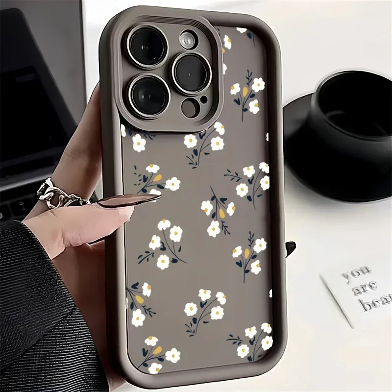 Vintage Flower Phone Case for Samsung A54 5g Case S23 A34 A53 5g A14 A13 A32 A23 A33 A52 S21 FE S22 S23 S24 Ultra Cover