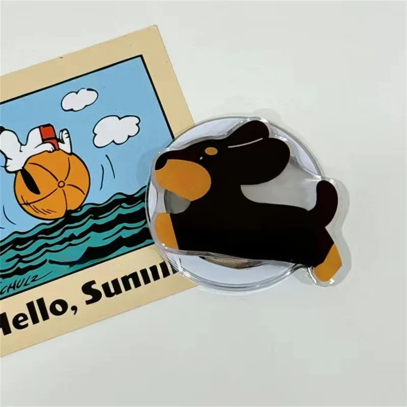 Cute Dachshund Dog Magnetic Holder Grip Tok Griptok Phone Stand Holder Support For iPhone For Pad Magsafe Smart Tok