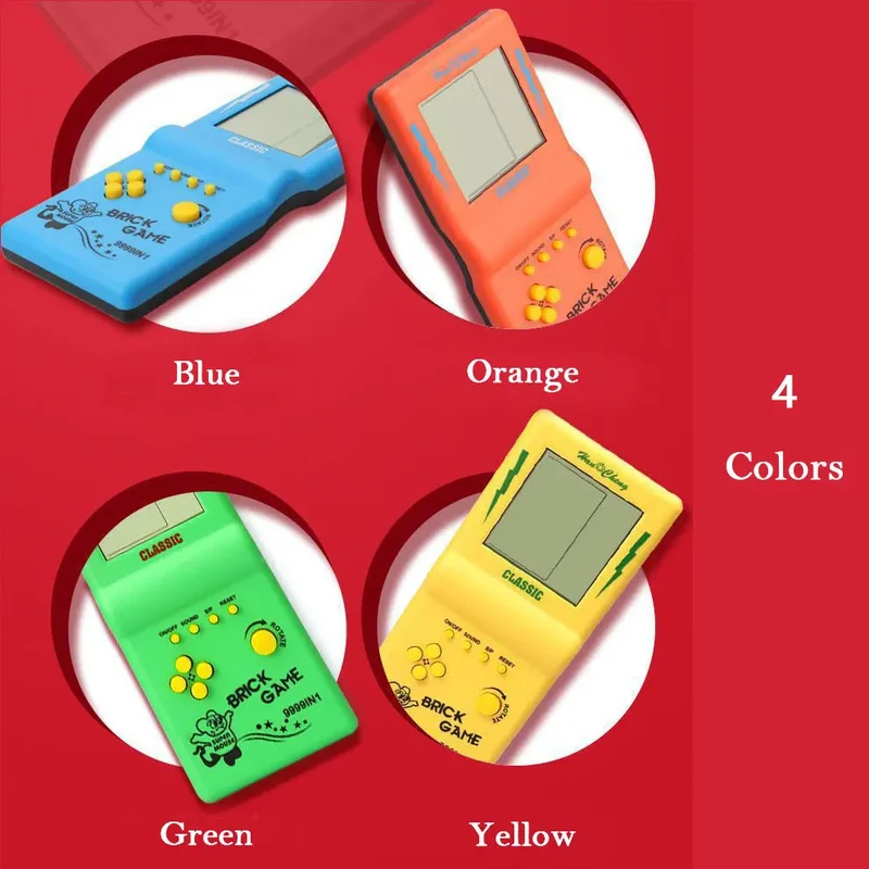 Classic Retro Handheld Game Players for Tetris Console Large Screen Children's Nostalgic Pocket Game Machine Kids Puzzle Toys