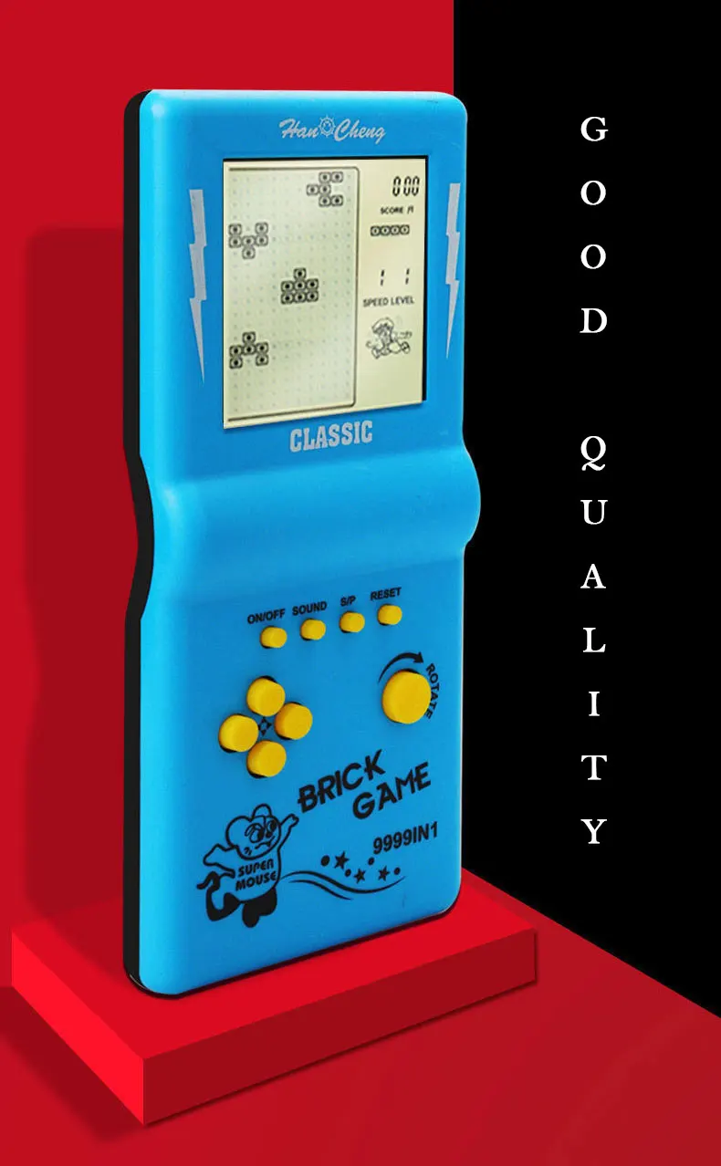 Classic Retro Handheld Game Players for Tetris Console Large Screen Children's Nostalgic Pocket Game Machine Kids Puzzle Toys