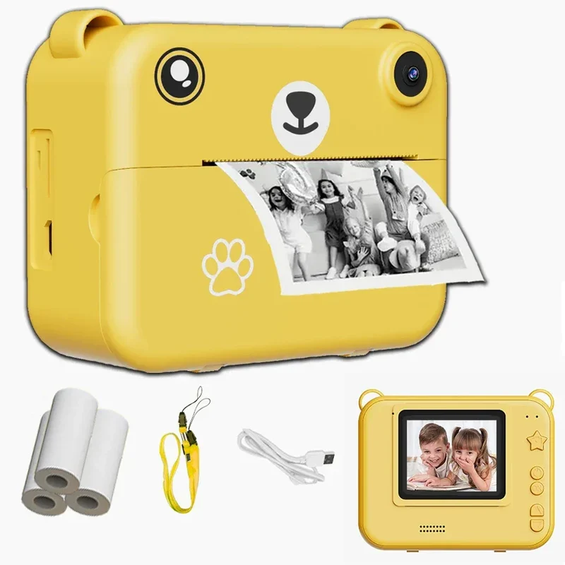Digital Children Camera Photography Instant Print Photo 1080P HD Video Recorder Mini Thermal Printer Educational Birthday Gifts