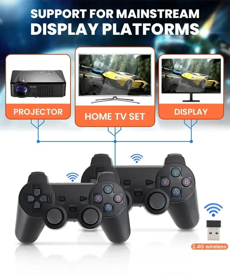 2026 New X2 Plus Game Stick 4K HD 2 4G Retro Video Game Console Wireless Controller TV Emulator PS1 N64 DC