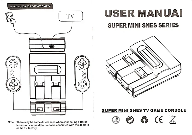 Retro Game For Snes 8 Bit Games Retro Mini TV Video Game Console With 821 Built-in Games For Snes Two Gamepads AV Out
