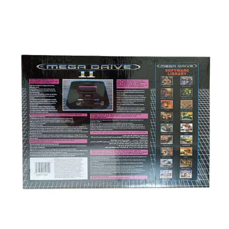 New Arrival Black Color PAL Version EU Plug Game Consoles Fit For Sega MD2 MD 2 TV Video Game Console Classic Card 16 Bit Boy