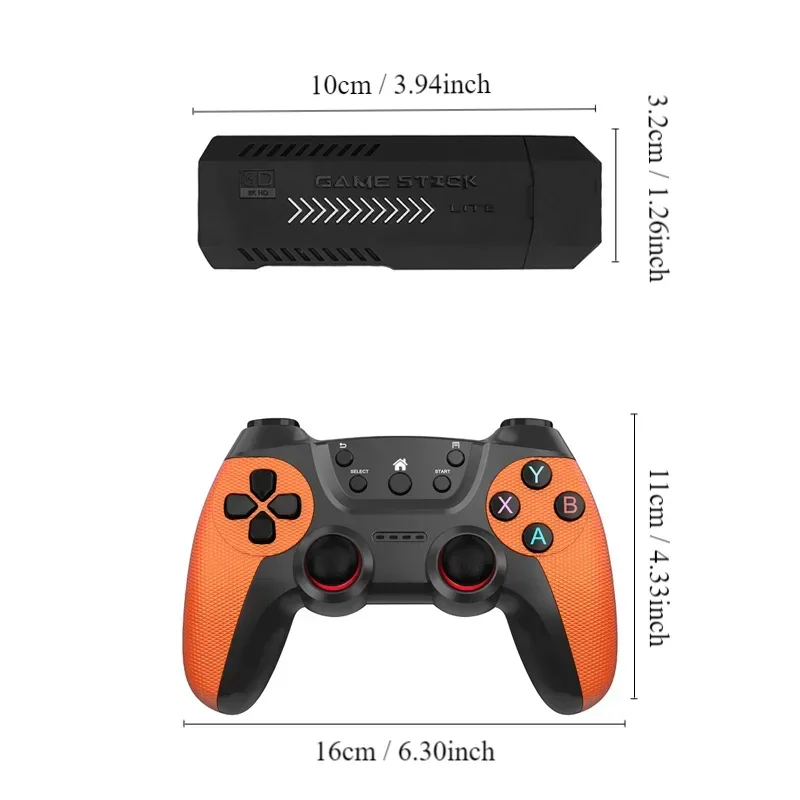 X2 Ultra Retro Video Game Console 4K 3D HD Handheld Game Stick Game Wireless Controller TV Game Play 256G Retro Games Man Gifts