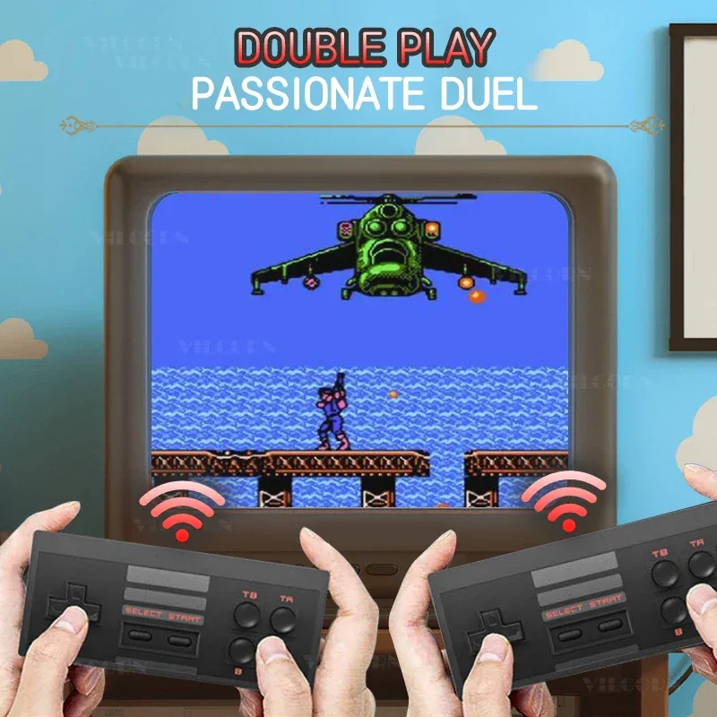 8 Bit Mini Game Console Game Stick AV Output Video Game Console 620 Games for NES/Dendy/Gameboy With Wireless Game Controller