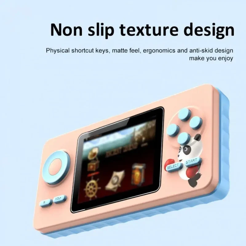 Mini Game Machine Funny Long Battery Life Macaron Color Large Screen Retro Video Game Console for Home