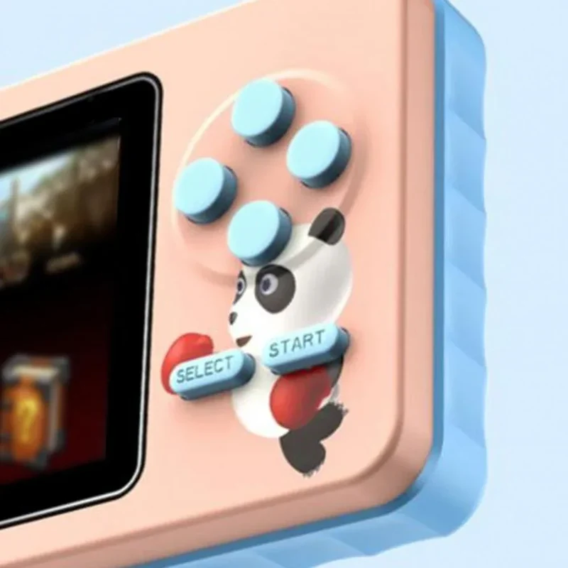 Mini Game Machine Funny Long Battery Life Macaron Color Large Screen Retro Video Game Console for Home