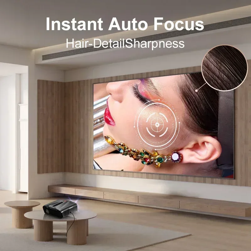 Smart 2K 4K Full HD 1080P Portable Projector Auto Focus Android WiFi Home Cinema Outdoor Game Video Beam Karaoke Projector