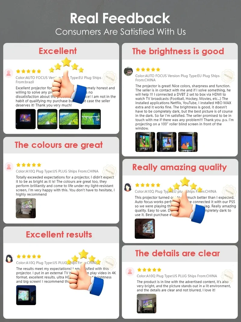 Smart 2K 4K Full HD 1080P Portable Projector Auto Focus Android WiFi Home Cinema Outdoor Game Video Beam Karaoke Projector