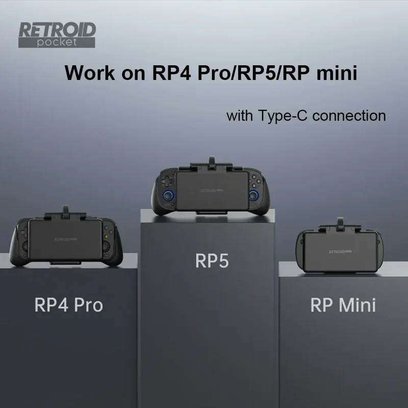 Reebolnic Retroid Pocket Dual Screen for RP4 Pro RP5 Handheld Game Console 5.5Inch Touch Screen TypeC Game Console Double Screen