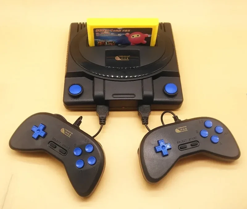 8bit FH-008 Retro AV output TV Video Game Console for FC Games with 2 Gamepads Built-in 88 Games support yellow game cartridge