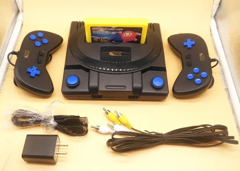 8bit FH-008 Retro AV output TV Video Game Console for FC Games with 2 Gamepads Built-in 88 Games support yellow game cartridge