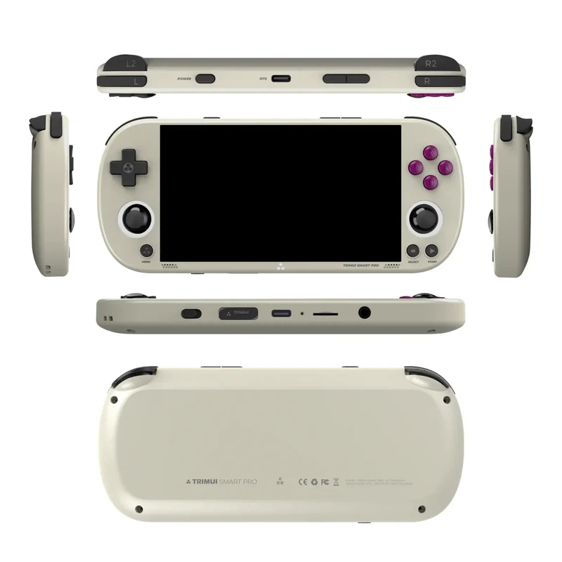 AMPOWN Trimui Smart Pro Consoles 4.96'' IPS Screen Handheld Game Players Linux System Emulator Portable Console Retro Video Game