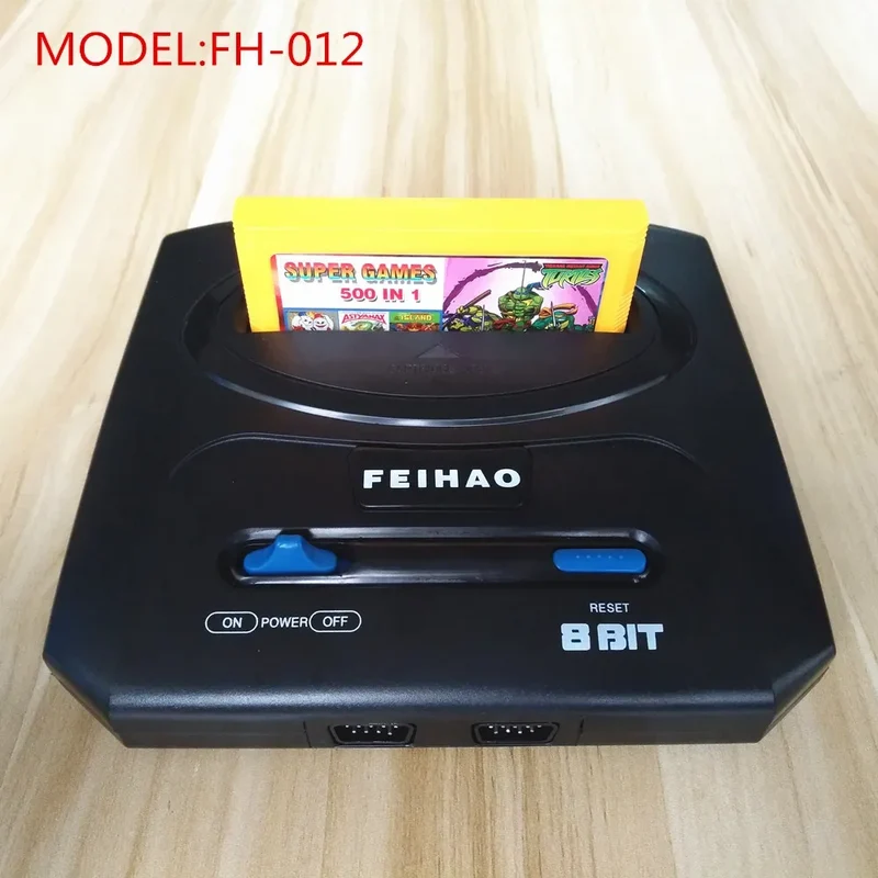 FH-012 Retro TV Video Game Console For 8bit for FC/Dendy Games with Two Gamepads support yellow game cartridge