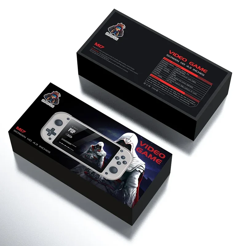M17 Portable Video Game Console Retro Linux Open Source System 4.3-inch IPS display Portable 64GB pocket video player