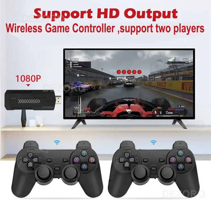 New 4K HD X2 Plus Game Stick Retro Game Console 40000 Games Wireless TV Video Handheld Gaming Player Emulator Game Toy Kid Gift