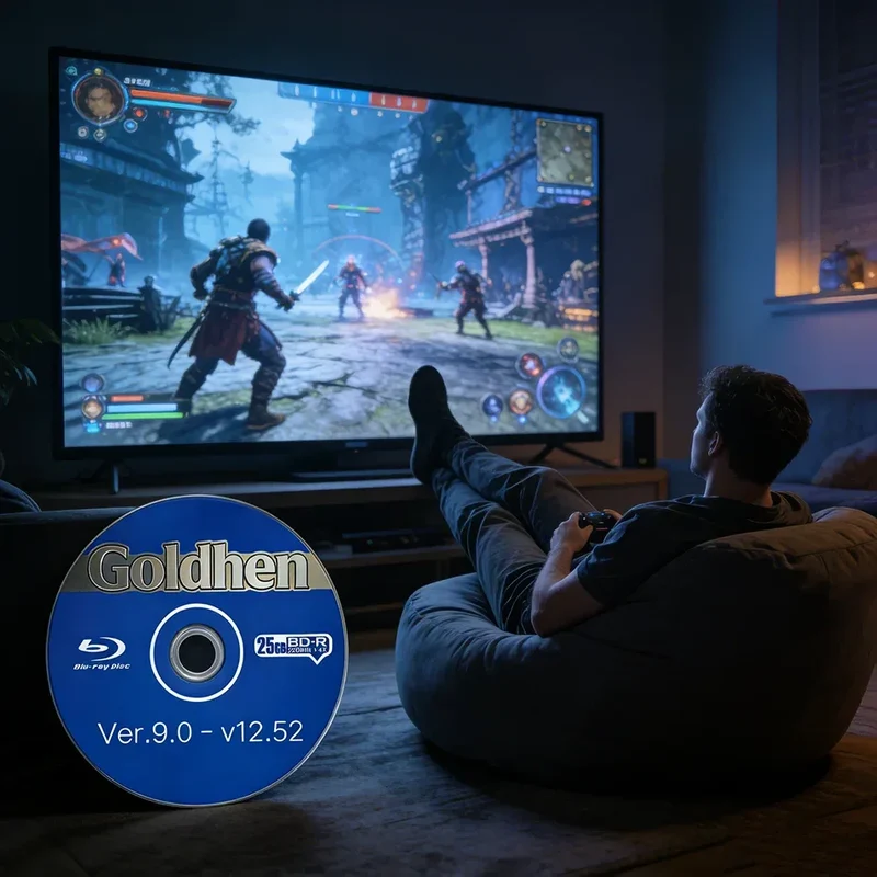 2026 New Ultimate PS4 Jailbreak Gold Disc Bootable Eject Payload for Firmware 9.0-12.52 Homebrew & Backup Games Backup Disc