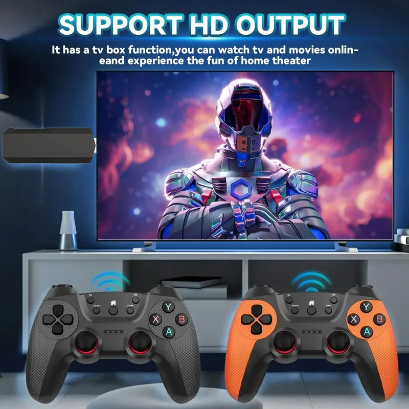 New Game Stick X2 PRO Video Handle Game Console 48 Emulators 64g 128g 40000+ Retro Games 4K HD Game Stick Home 2 Players Gifts