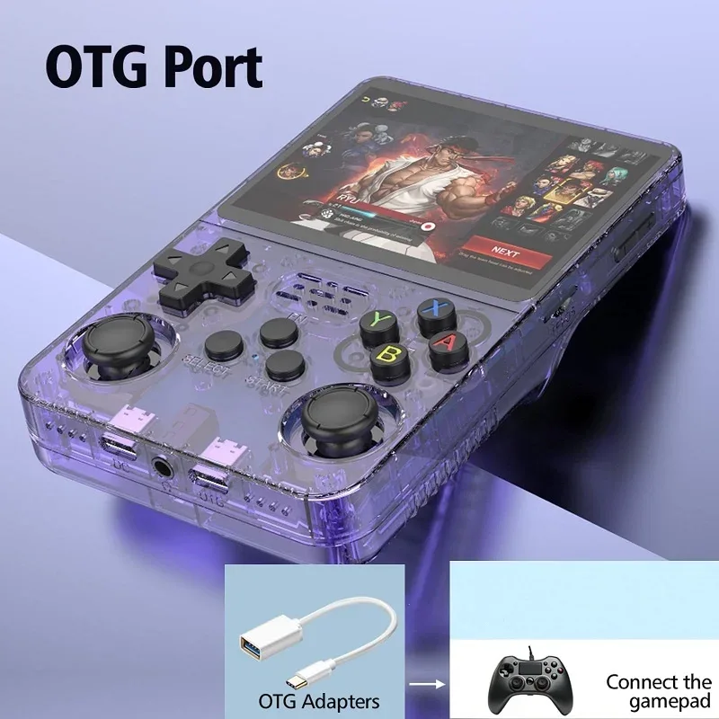 R36S Retro Handheld Video Game Console ARKOS System 3.5 Inch IPS Screen Classic Portable Pocket Video Player 128G Games Boy Gift