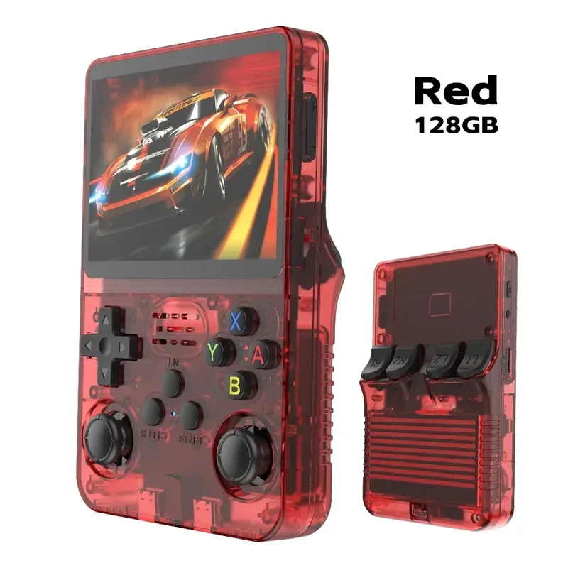 R36S Retro Handheld Video Game Console ARKOS System 3.5 Inch IPS Screen Classic Portable Pocket Video Player 128G Games Boy Gift