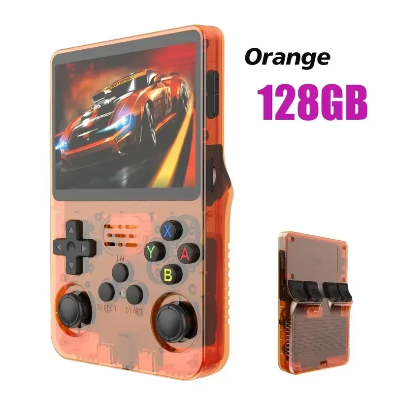 R36S Retro Handheld Video Game Console ARKOS System 3.5 Inch IPS Screen Classic Portable Pocket Video Player 128G Games Boy Gift