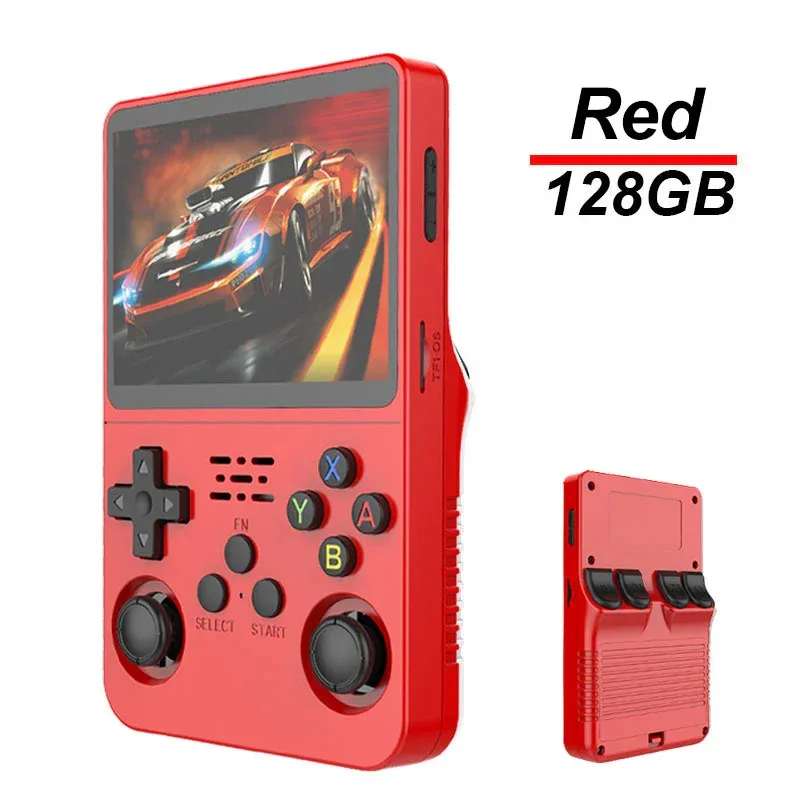 R36S Retro Handheld Video Game Console ARKOS System 3.5 Inch IPS Screen Classic Portable Pocket Video Player 128G Games Boy Gift