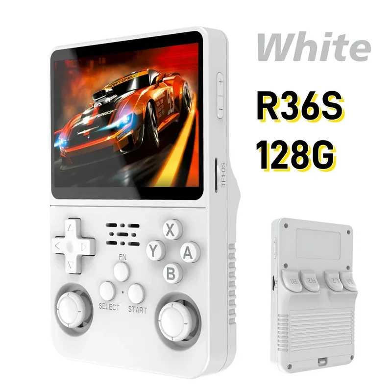 R36S Retro Handheld Video Game Console ARKOS System 3.5 Inch IPS Screen Classic Portable Pocket Video Player 128G Games Boy Gift