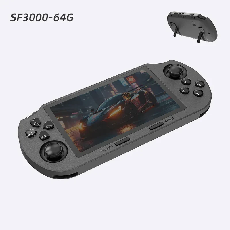 SF3000 handheld game console with a 4.5-inch large screen, supporting e-books, MP4， Music function, built-in 20000+games