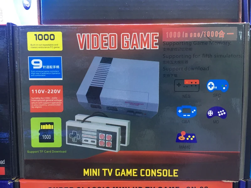 Hot 5 simulators 1000 Classic Games Player Retro Video Game Console Support game card download For nes Game Controller HD Out