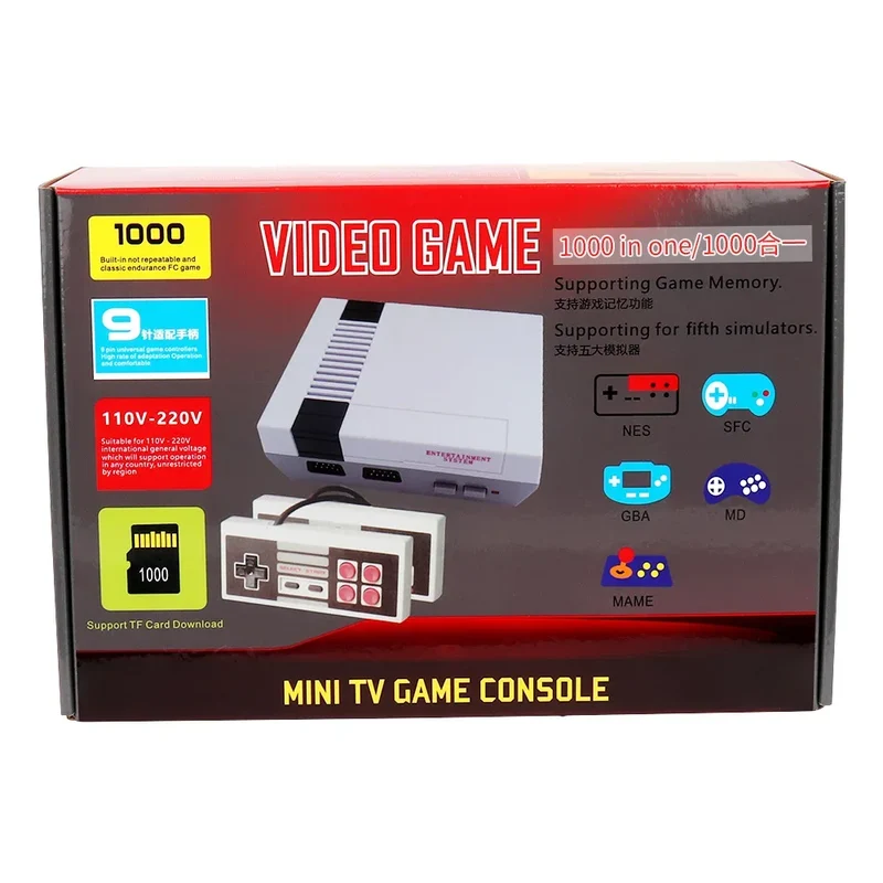 Hot 5 simulators 1000 Classic Games Player Retro Video Game Console Support game card download For nes Game Controller HD Out