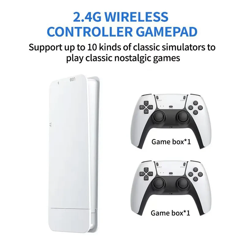 For M15 Gaming Stick VideoTVGaming Console Wireless Gamepad Over40000/50000 Classic Arcade Games HD Graphics Two-Player Battles