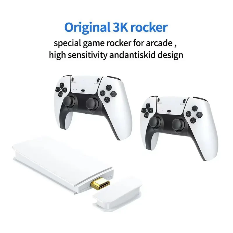 For M15 Gaming Stick VideoTVGaming Console Wireless Gamepad Over40000/50000 Classic Arcade Games HD Graphics Two-Player Battles
