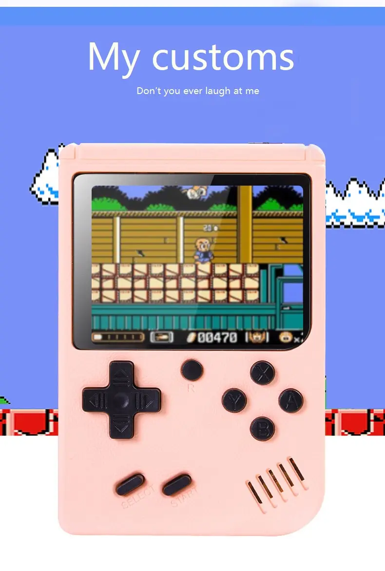 Retro Portable Mini Handheld Video Game Console 8 Bit 3.0 Inch Color LCD Kids Color Game Player Built in 500 Games