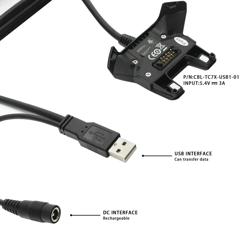 CBL-TC7X-USB1-01 Charger with Cable for Zebra Symbol Motorola TC70 TC72 TC75 TC75X TC77
