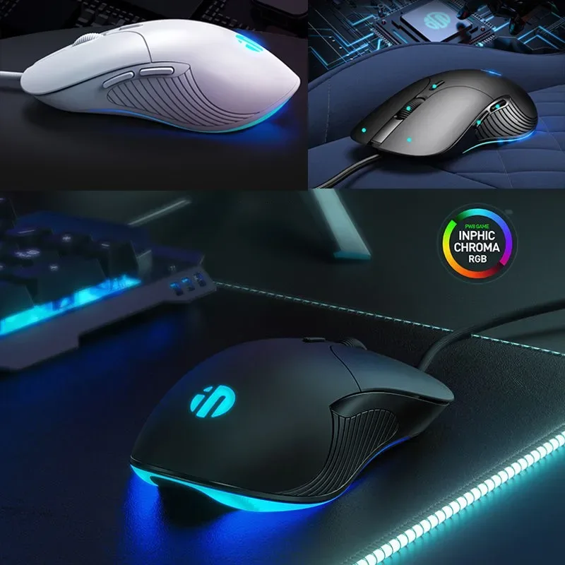 INPHIC B2 USB Wired Mouse Silent Office Gaming Mouse for PC and Laptops