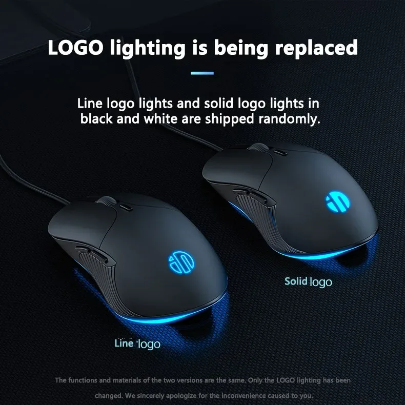 INPHIC B2 USB Wired Mouse Silent Office Gaming Mouse for PC and Laptops