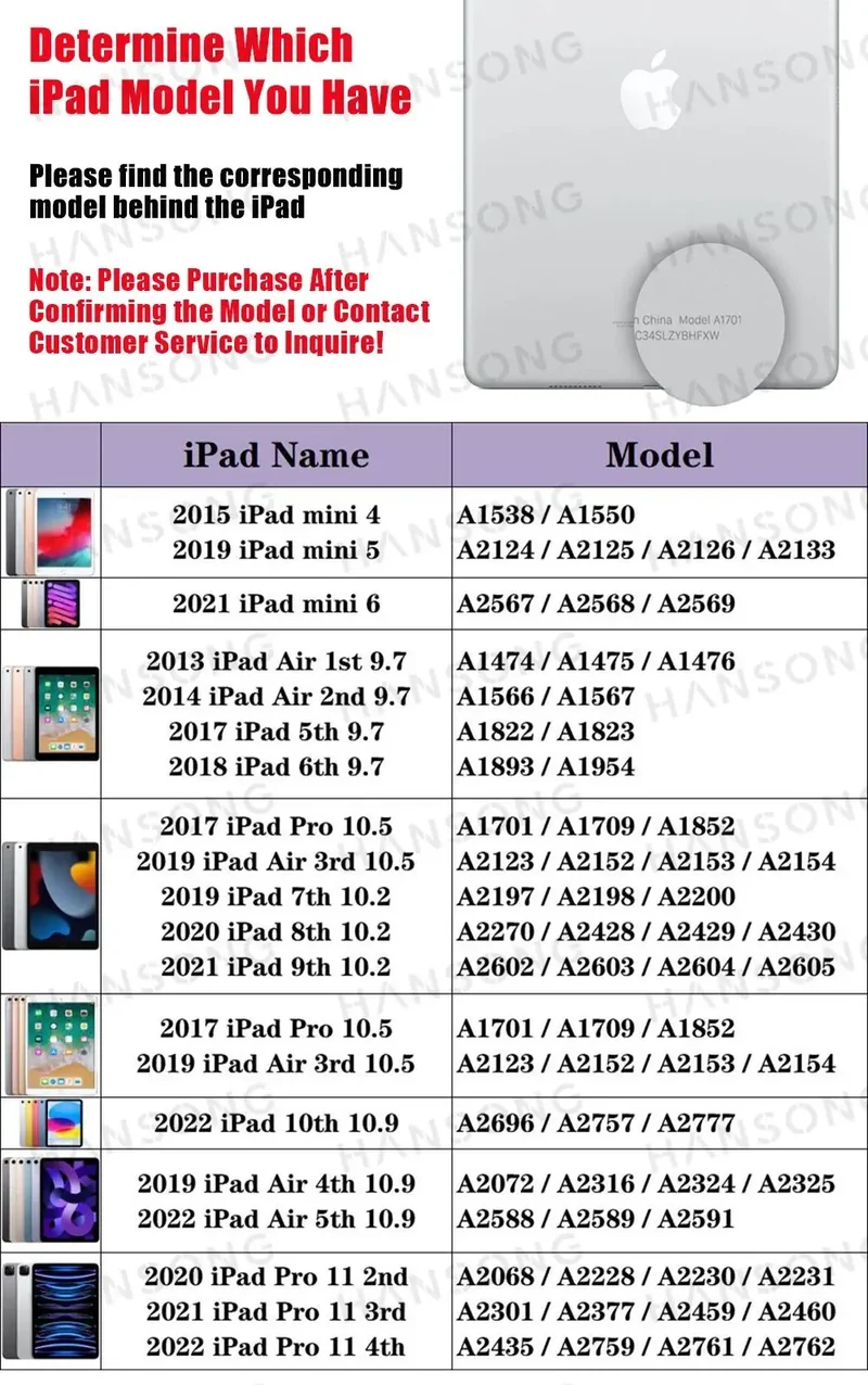 For iPad Case For Air 11 13 M2 2024 Pro 11 13 For Pro 11 12.9 10th Gen Air 10.9 iPad 5/6th 9.7 10.5 7/8/9th 10.2 Mini 6 Cover