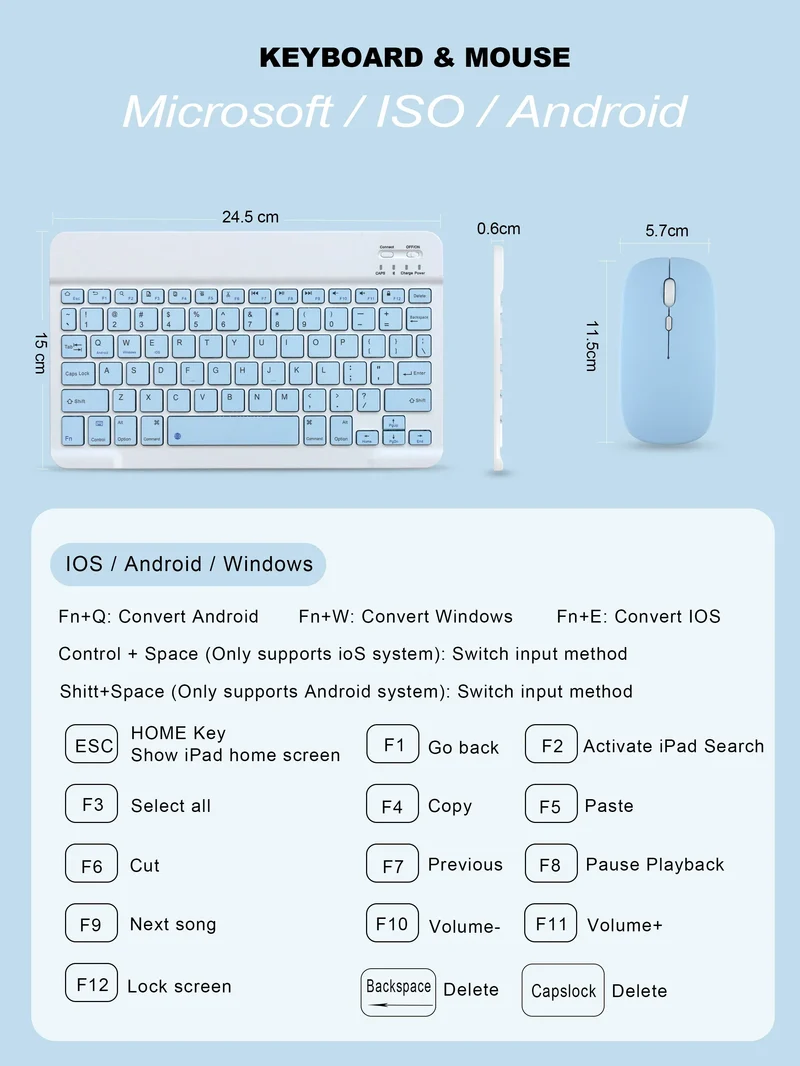 Spanish Keyboard Case For iPad Air Pro 11 13 2024,iPad 10.2 7/8/9th 10th 2022 Gen Air 3 4 5 10.9 Pro 12.9 Funda Cover For iPad