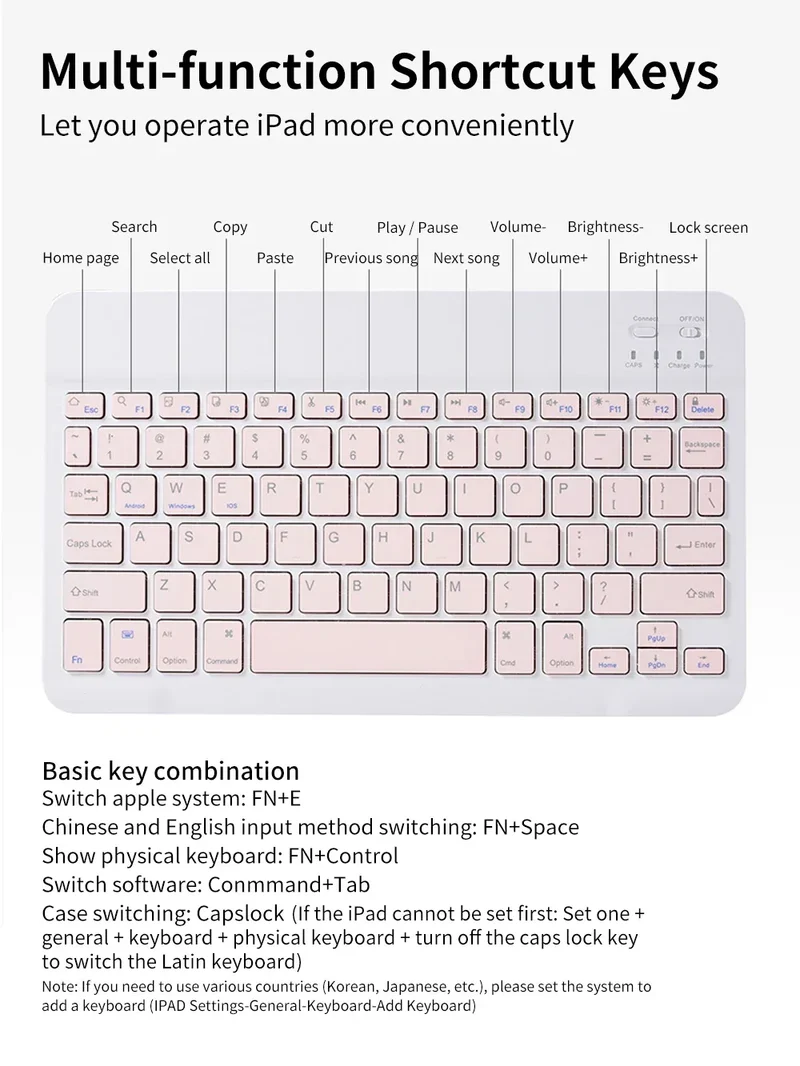Spanish Keyboard Case For iPad Air Pro 11 13 2024,iPad 10.2 7/8/9th 10th 2022 Gen Air 3 4 5 10.9 Pro 12.9 Funda Cover For iPad