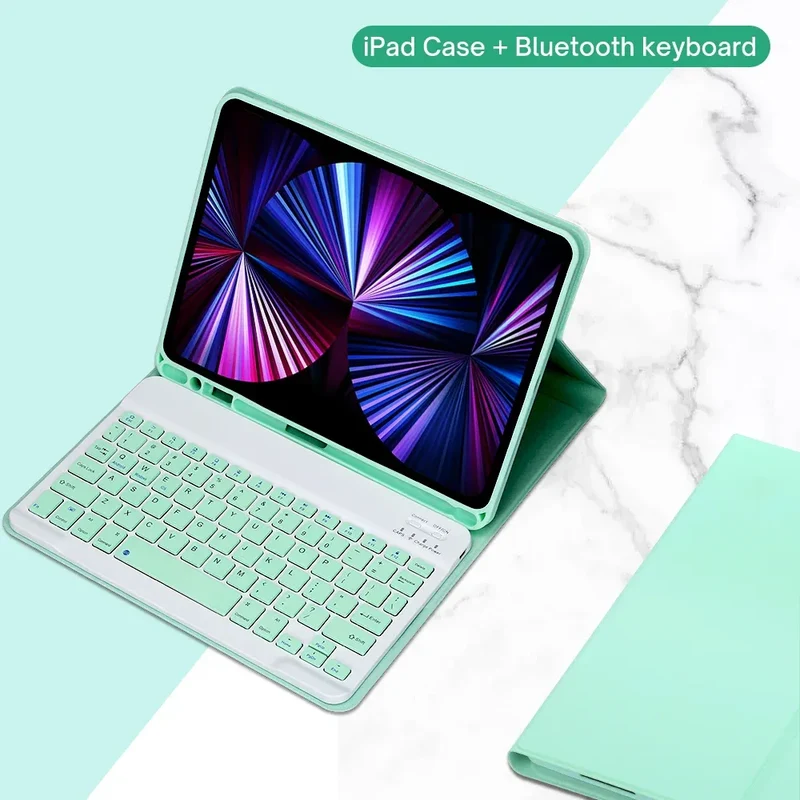 Spanish Keyboard Case For iPad Air Pro 11 13 2024,iPad 10.2 7/8/9th 10th 2022 Gen Air 3 4 5 10.9 Pro 12.9 Funda Cover For iPad