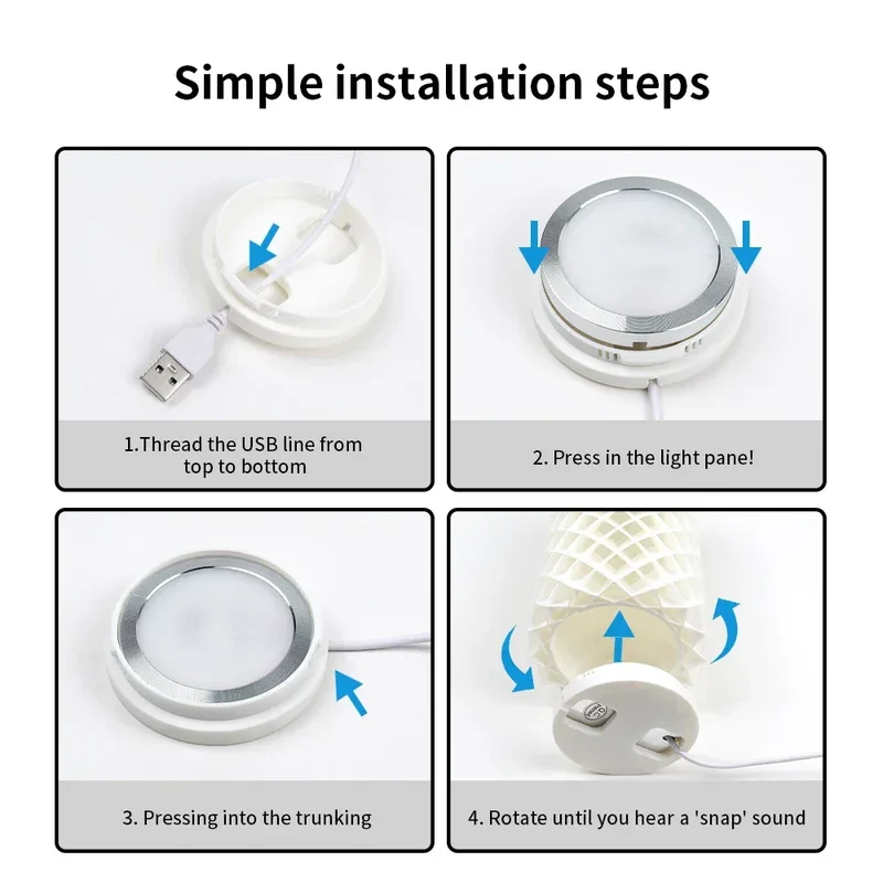 For Bambu Lab Led Lamp Kit Adjustable Light Kit Rgb Light Parts Hardware DIY Model White/Cold/Warm Light Without Lamp Shell 001