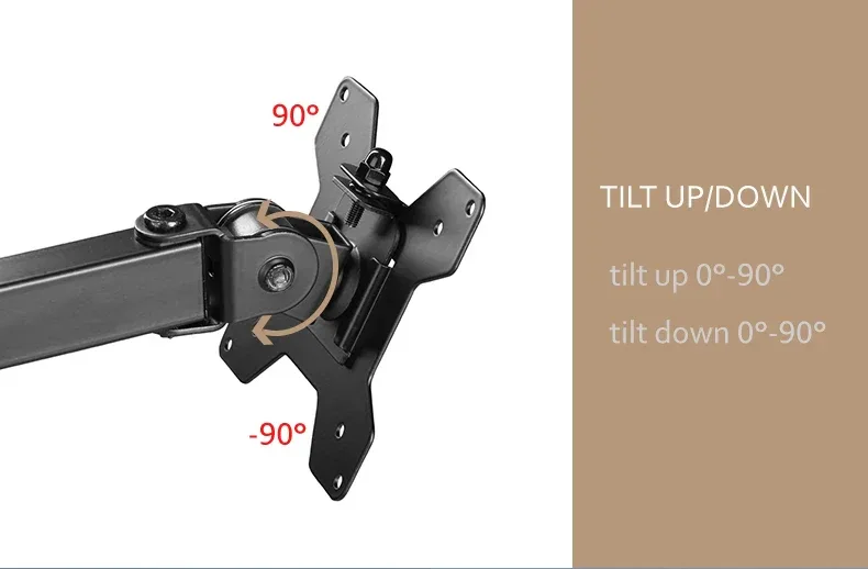 M051 clamp grommet base Full Motion 360 rotate single computer 10"-27" Monitor Holder long arm Monitor Mount Arm 9.9kgs PC stand