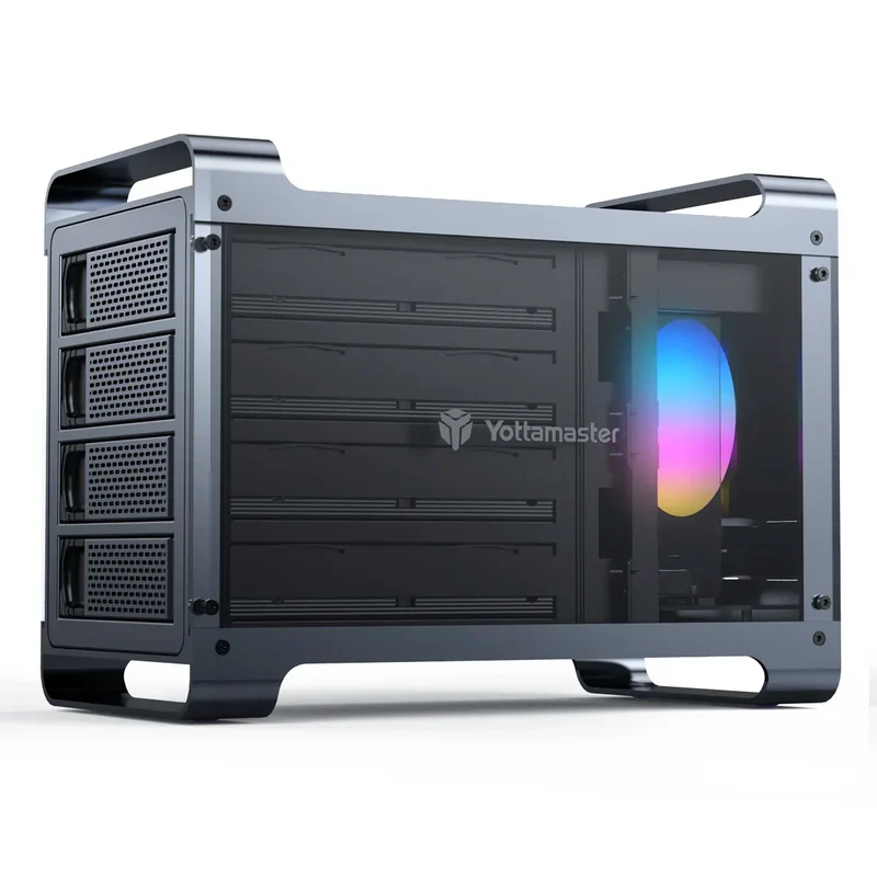 【OW Ship】Yottamaster 5Bay Hard Drive Enclosure USB C 5Gbps Type B SATA External Hard Drive Storage Case for 2.5" 3.5" HDD SSD