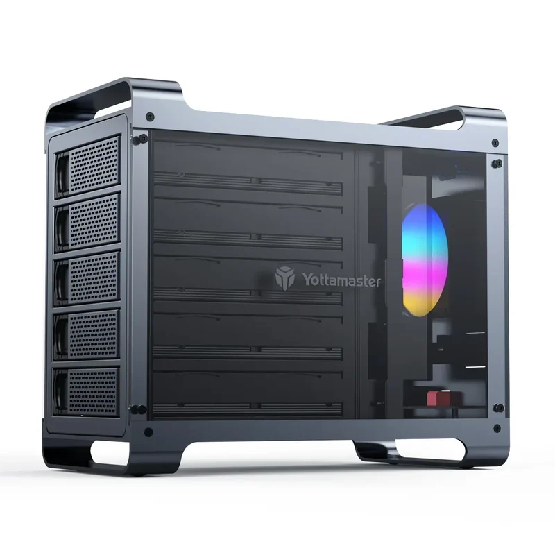 【OW Ship】Yottamaster 5Bay Hard Drive Enclosure USB C 5Gbps Type B SATA External Hard Drive Storage Case for 2.5" 3.5" HDD SSD