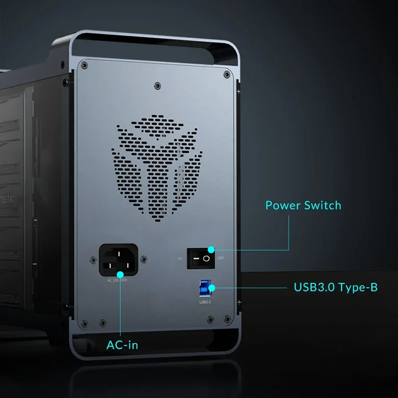【OW Ship】Yottamaster 5Bay Hard Drive Enclosure USB C 5Gbps Type B SATA External Hard Drive Storage Case for 2.5" 3.5" HDD SSD
