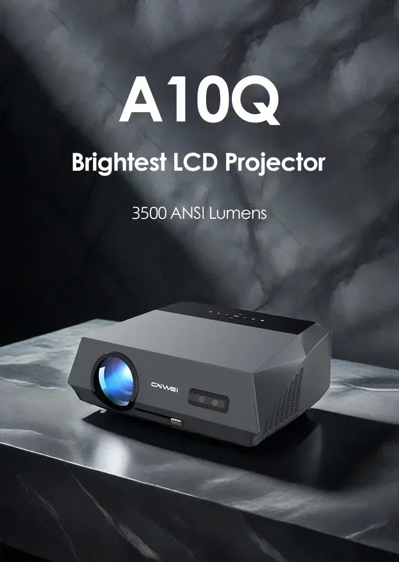 CAIWEI A10Q Projector 4K Full HD 1080P Home Theater Google TV WiFi Smart TV AutoFocus Netfli Beam проектор for Outdoor