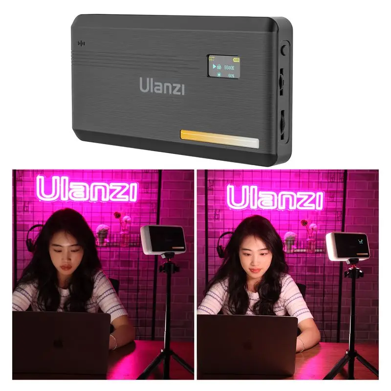 Ulanzi VL200 Led Video Light With Soft Diffuser 360°Ball Head 5000mAh 2500-9000k Fill Panel Lamp Camera Light for Youtube
